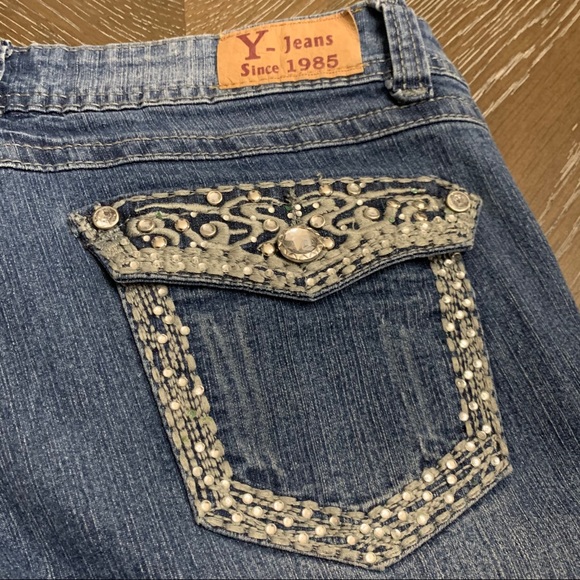 Firm Price- Blue medium jeans with decorative pockets - Picture 6 of 13